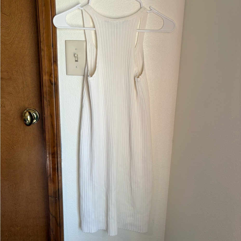 BCBGMaxAzria White Ribbed Bodycon Dress - Picture 5 of 7